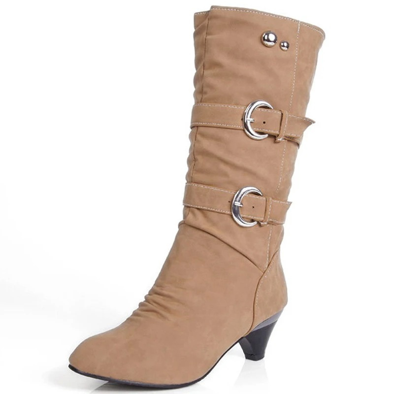 LUCIA - Botas altas con puntera redonda para mujer