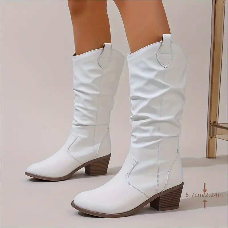 ELSA - Botas de cuero sintetico elegantes para mujer