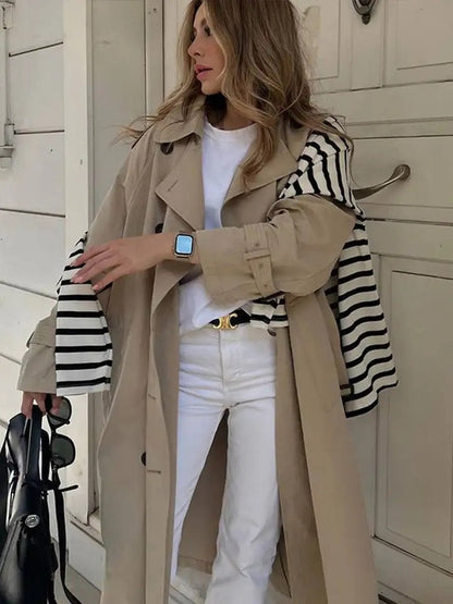 ORLA - Trench coat largo de invierno para mujer