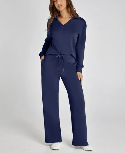 Conjunto lounge de dos piezas para mujer con tacto suave y estilo relajado – LYANA Softwear