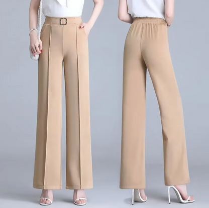 DALIA - Pantalón de talle alto y pierna ancha para mujer