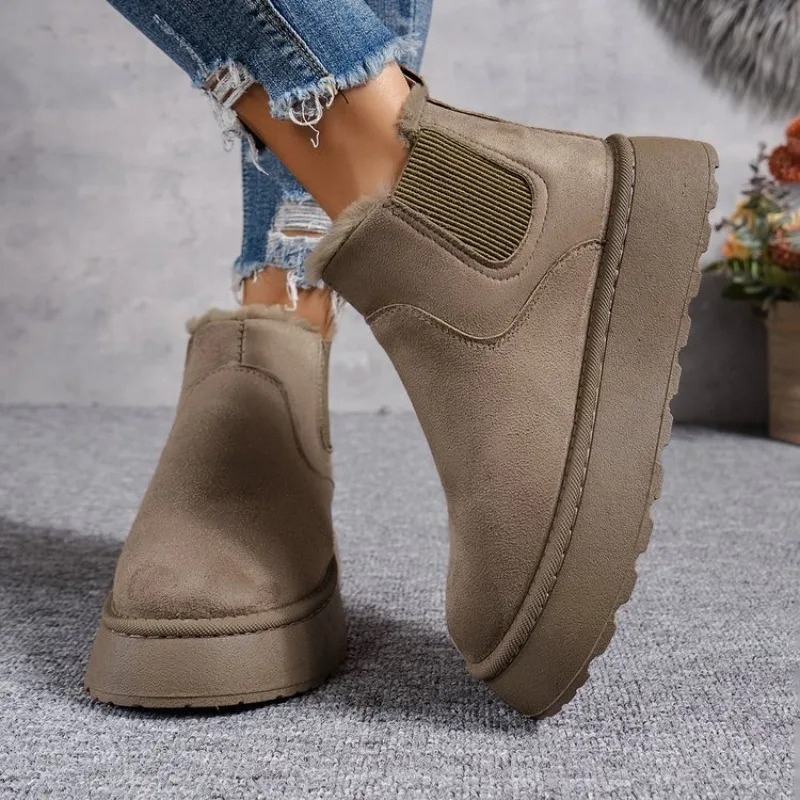 ISABELLE - Botas de invierno cómodas y forradas con punta redonda