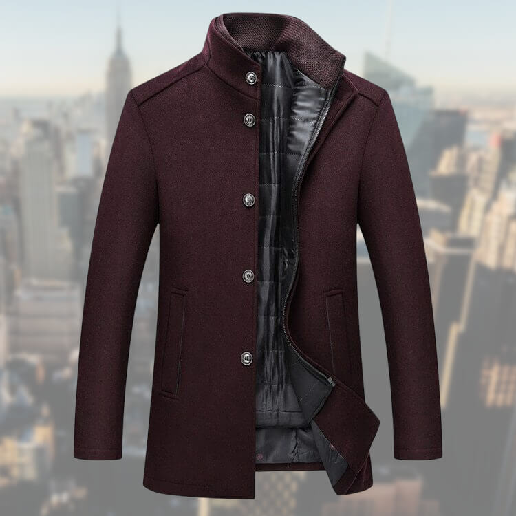 TIBERIUS - Chaqueta elegante con chaleco desmontable para hombre