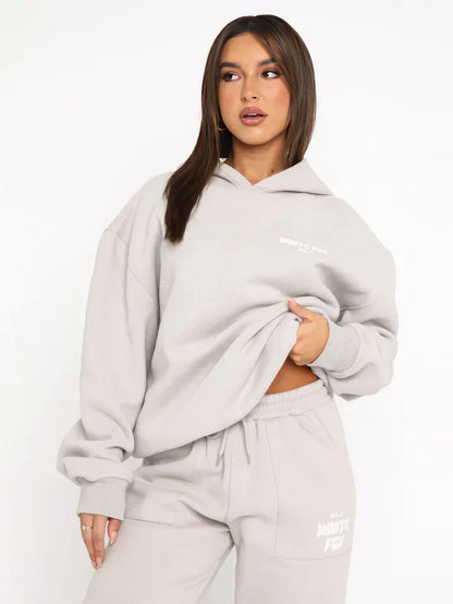 EZRAH – Conjunto de chándal para mujer con sudadera con capucha y pantalón de jogging