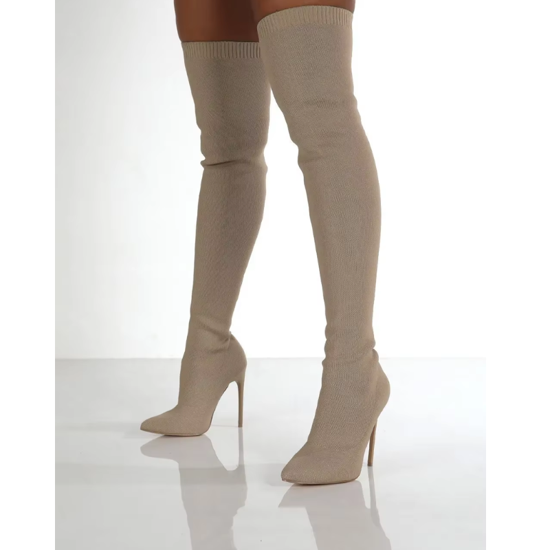 ELENA - Botas altas overknee ligeras con tacón alto para mujer