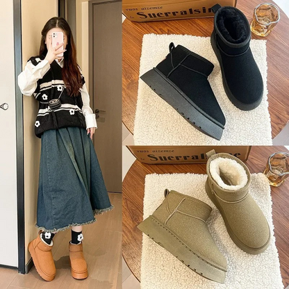 ELINA - Botas de invierno forradas con punta redonda