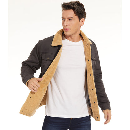 SAMUEL - Chaqueta para hombre con forro de sherpa