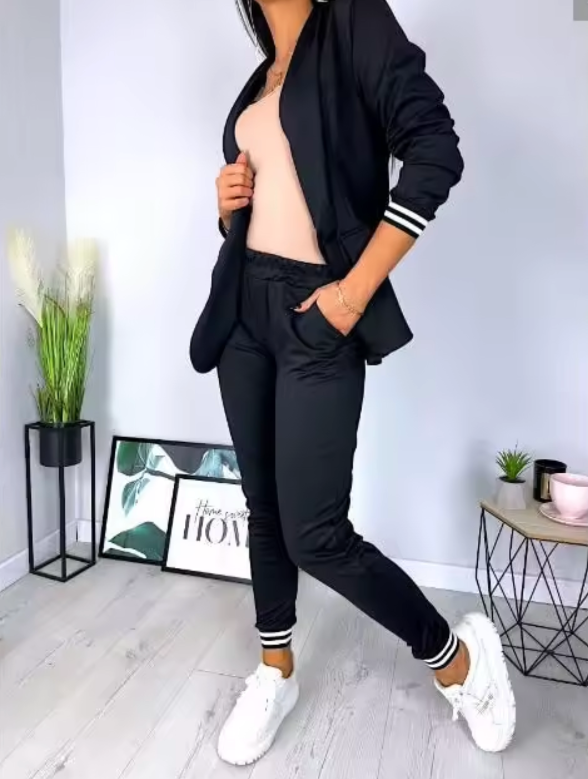 ISLA - Conjunto de blazer y pantalón para mujer