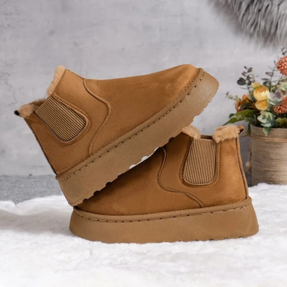 ISABELLE - Botas de invierno cómodas y forradas con punta redonda