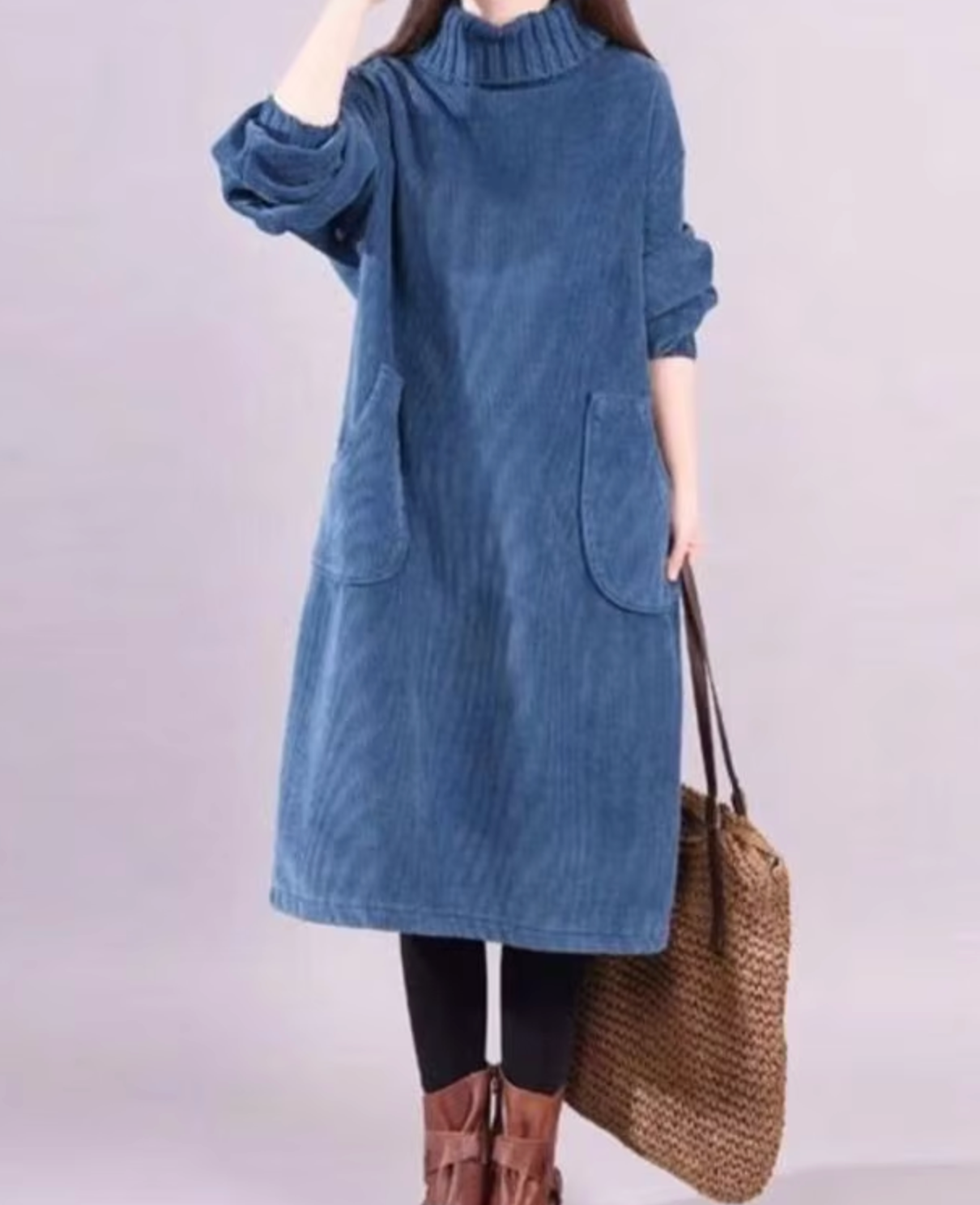 INES - Vestido de invierno oversize para mujer