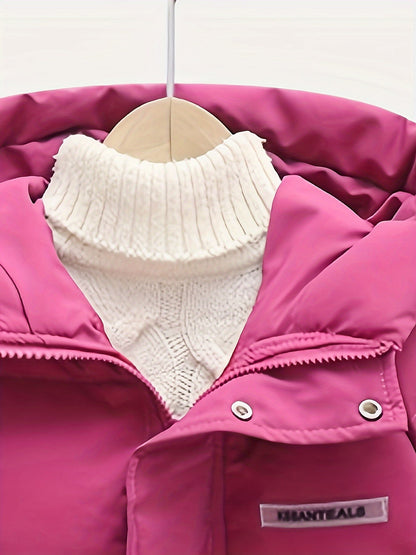 OLLIE - Chaqueta acolchada de invierno con detalles a rayas para niñas y niños