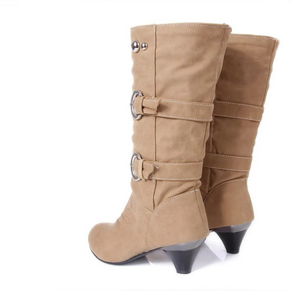 LUCIA - Botas altas con puntera redonda para mujer