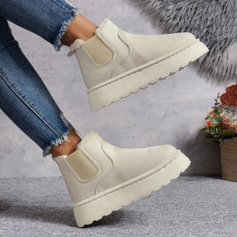 ISABELLE - Botas de invierno cómodas y forradas con punta redonda