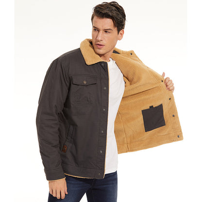 SAMUEL - Chaqueta para hombre con forro de sherpa