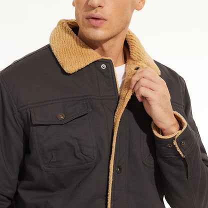 SAMUEL - Chaqueta para hombre con forro de sherpa