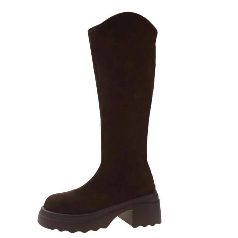 LIA - Botas altas con puntera redonda para mujer