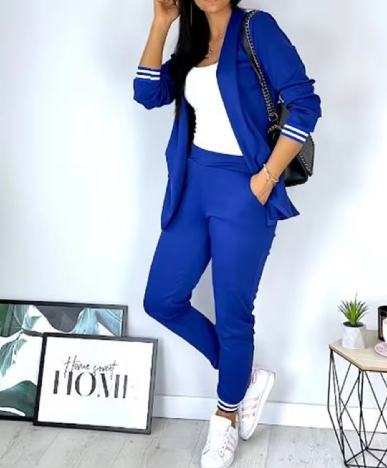 ISLA - Conjunto de blazer y pantalón para mujer