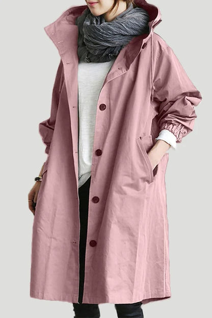 MARIS – Gabardina impermeable oversize de largo medio para mujer