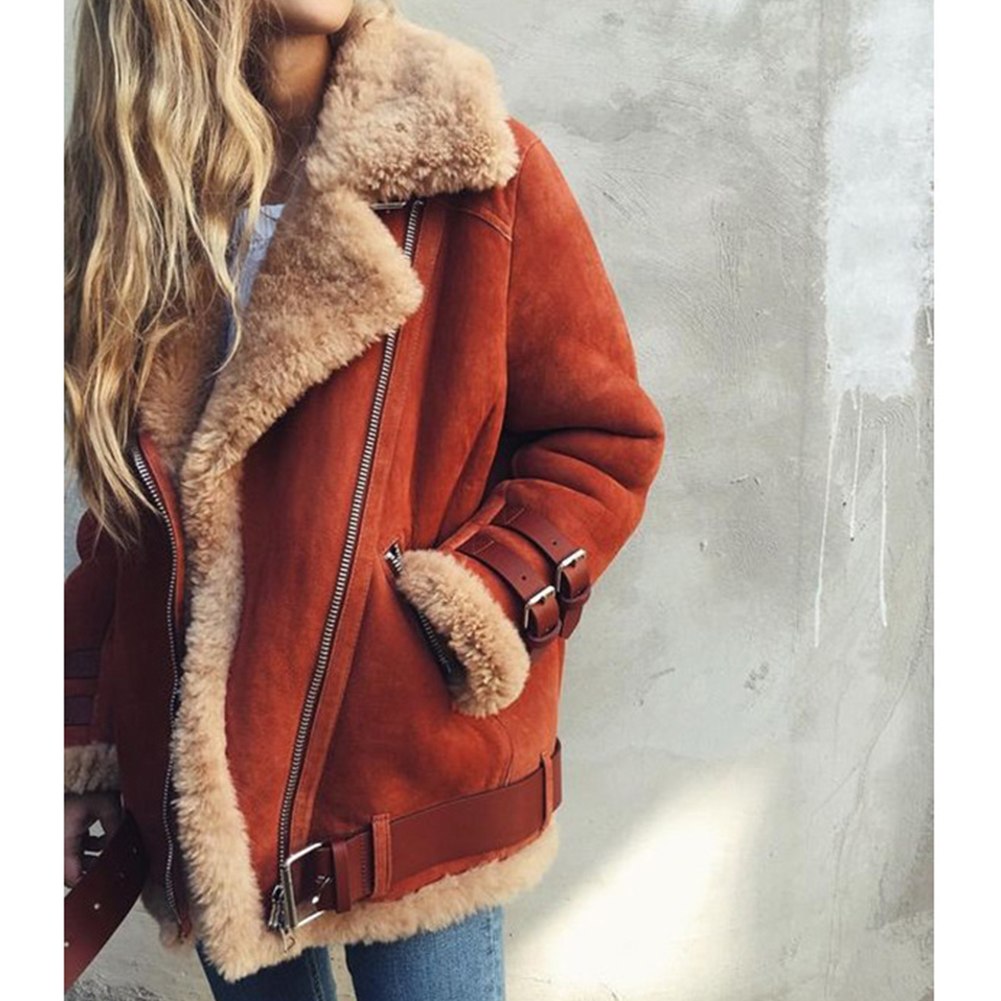 María - Chaqueta Gruesa de Invierno de Talla Grande Para Mujer Rojo