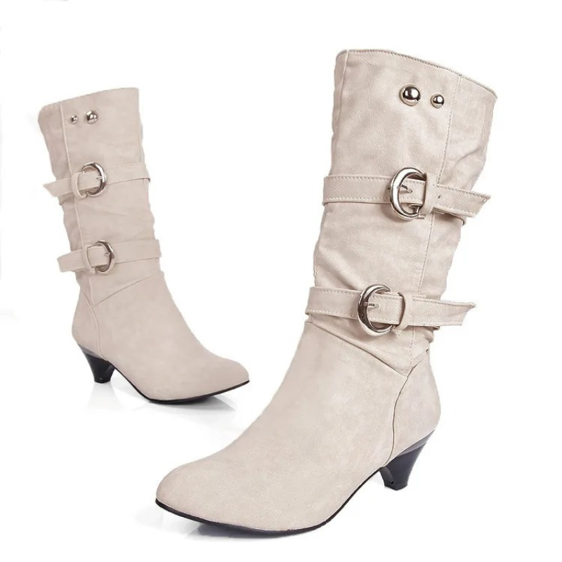 LUCIA - Botas altas con puntera redonda para mujer