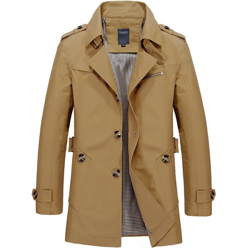 MARIE - Trench coat clásico con doble fila de botones para mujer