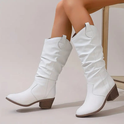 ELSA - Botas de cuero sintetico elegantes para mujer