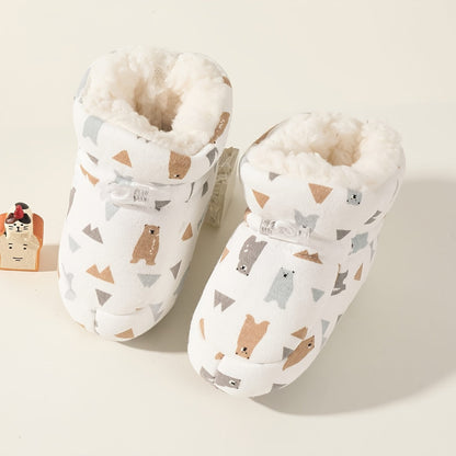 LINA - Botines de felpa fáciles de poner para bebés, niños y niñas