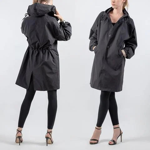 CELINE - Trench coat impermeable oversize de media longitud para mujer