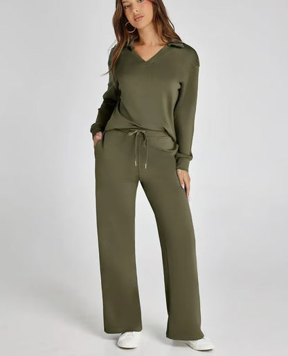 Conjunto lounge de dos piezas para mujer con tacto suave y estilo relajado – LYANA Softwear