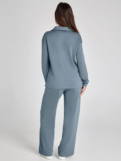 Conjunto lounge de dos piezas para mujer con tacto suave y estilo relajado – LYANA Softwear