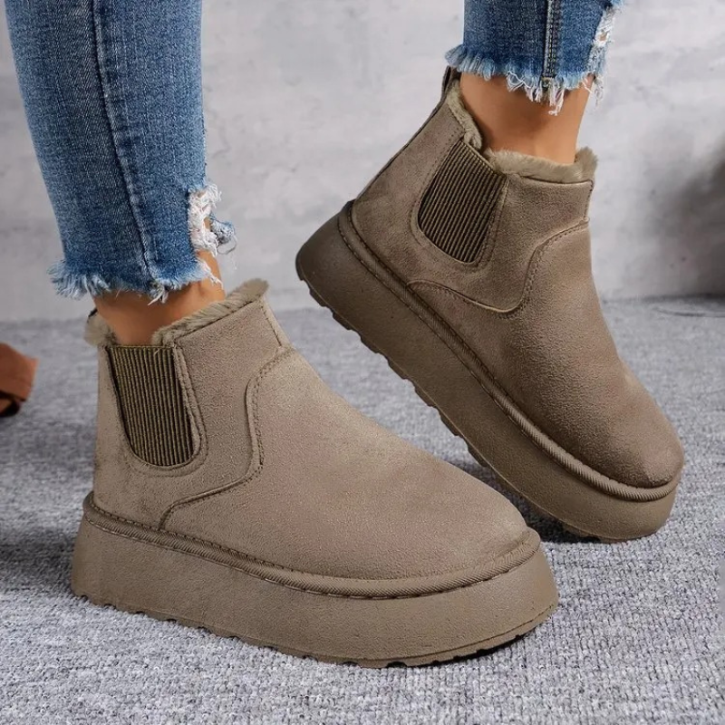 ISABELLE - Botas de invierno cómodas y forradas con punta redonda