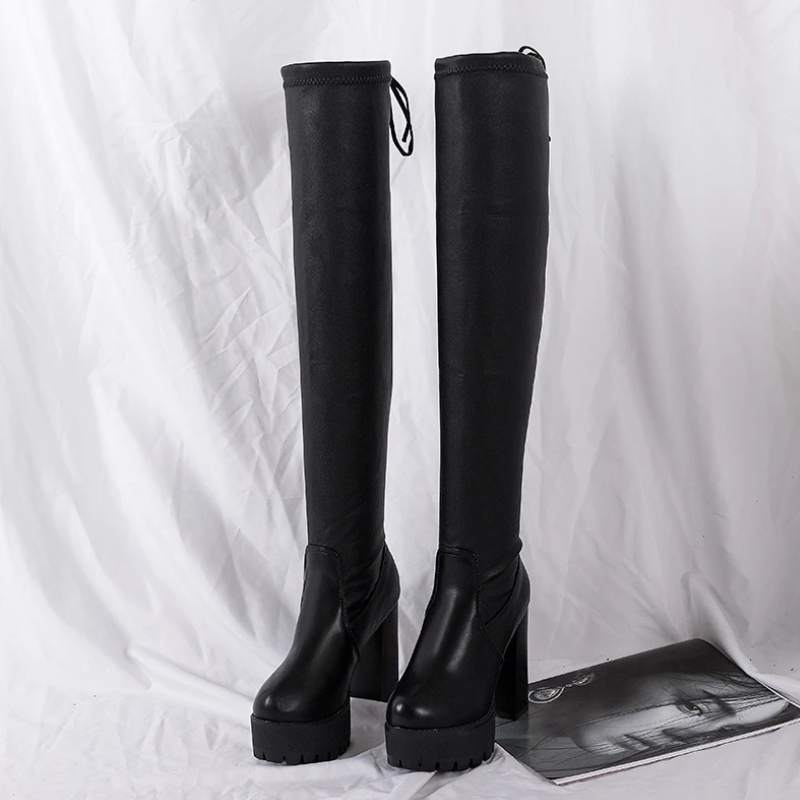 ISABEL - Botas overknee ligeras con tacón alto para mujer