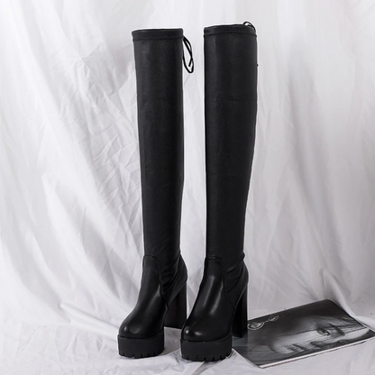 ISABEL - Botas overknee ligeras con tacón alto para mujer