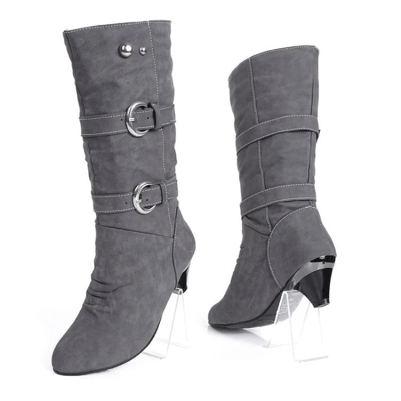 LUCIA - Botas altas con puntera redonda para mujer