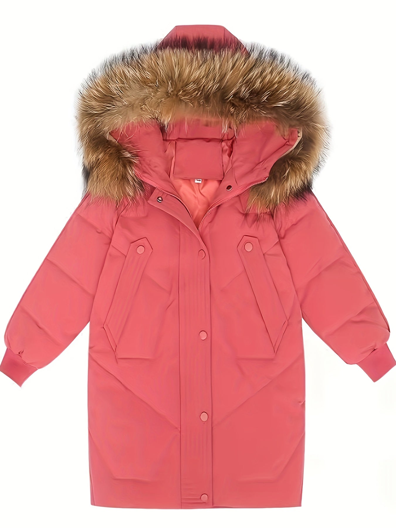 LIVIA - Parka casual de poliéster con capucha desmontable para niñas