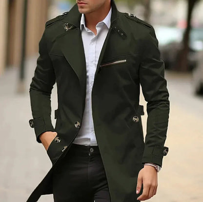 ANISH - Trench coat clásico para hombre