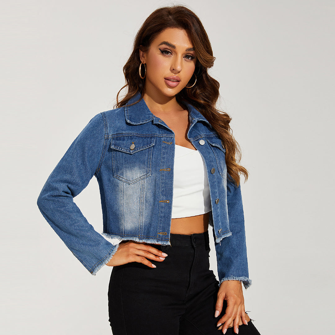 SELMA - Chaqueta denim vaquera esencial para mujer