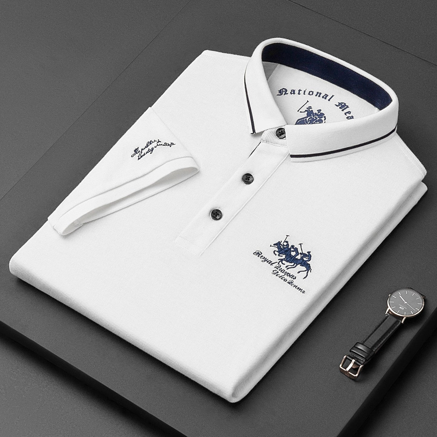 ASPER - Polo elegante con bordado para hombre