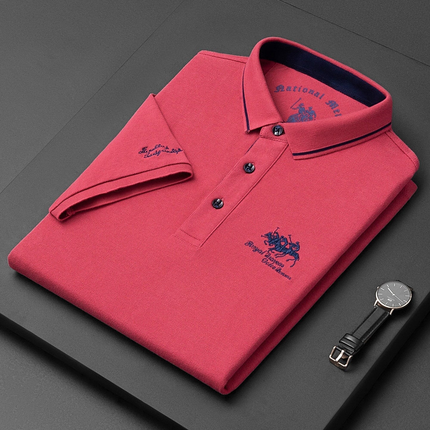 ASPER - Polo elegante con bordado para hombre