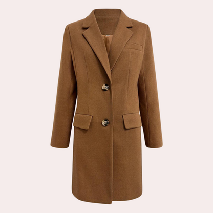 SABELA - Abrigo trenchcoat largo moderno de invierno para mujer