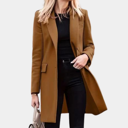 SABELA - Abrigo trenchcoat largo moderno de invierno para mujer