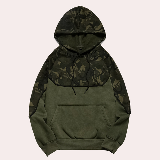 MARC - Sudadera casual con diseño de camuflaje para hombre