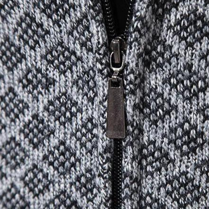 IZAN - Cárdigan de punto para hombre con capucha