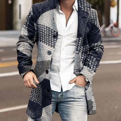 ERWAN - Abrigo largo y grueso de invierno para hombre