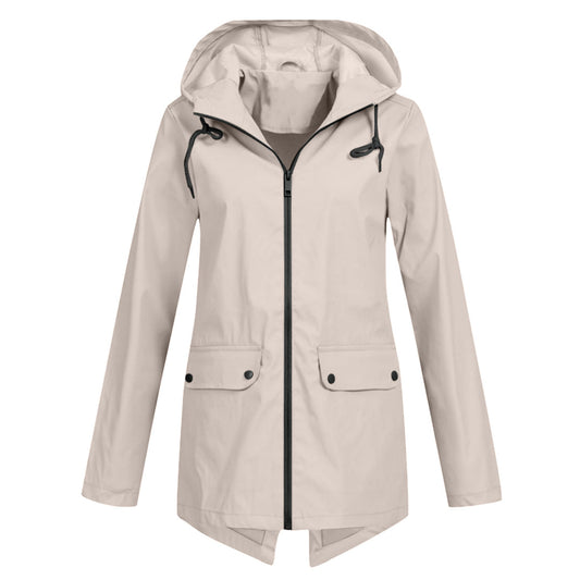 LORELEI - Chaqueta impermeable con cremallera y capucha para mujer