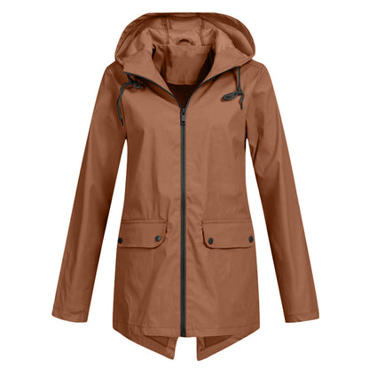 LORELEI - Chaqueta impermeable con cremallera y capucha para mujer