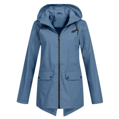 LORELEI - Chaqueta impermeable con cremallera y capucha para mujer