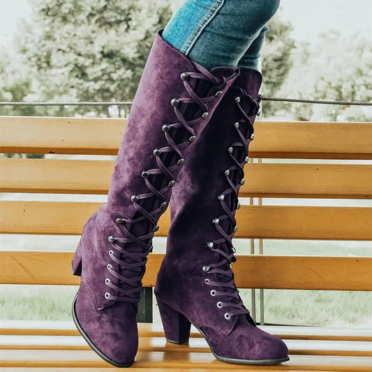 LEONA – Botas largas para mujer con tacón alto