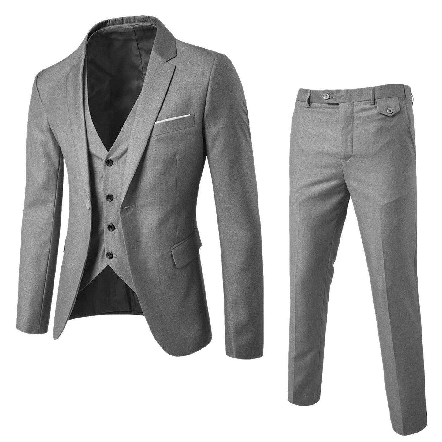 STUART - Traje clásico slim fit para hombre