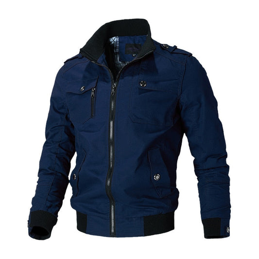 IVAR - Chaqueta bomber táctica con cremallera para hombre